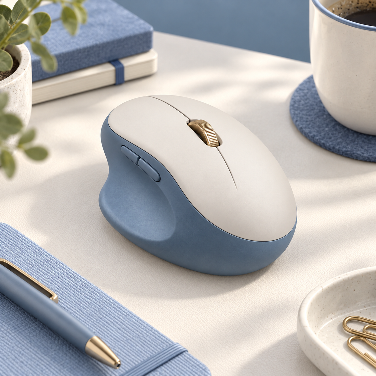 Souris Galet Duo – Souris ergonomique avec repose-pouce