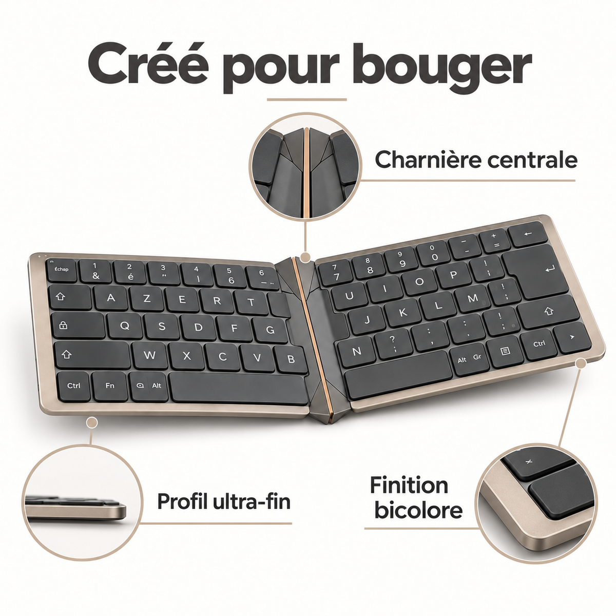 Clavier Ligne Fold – Clavier pliant ultra-fin