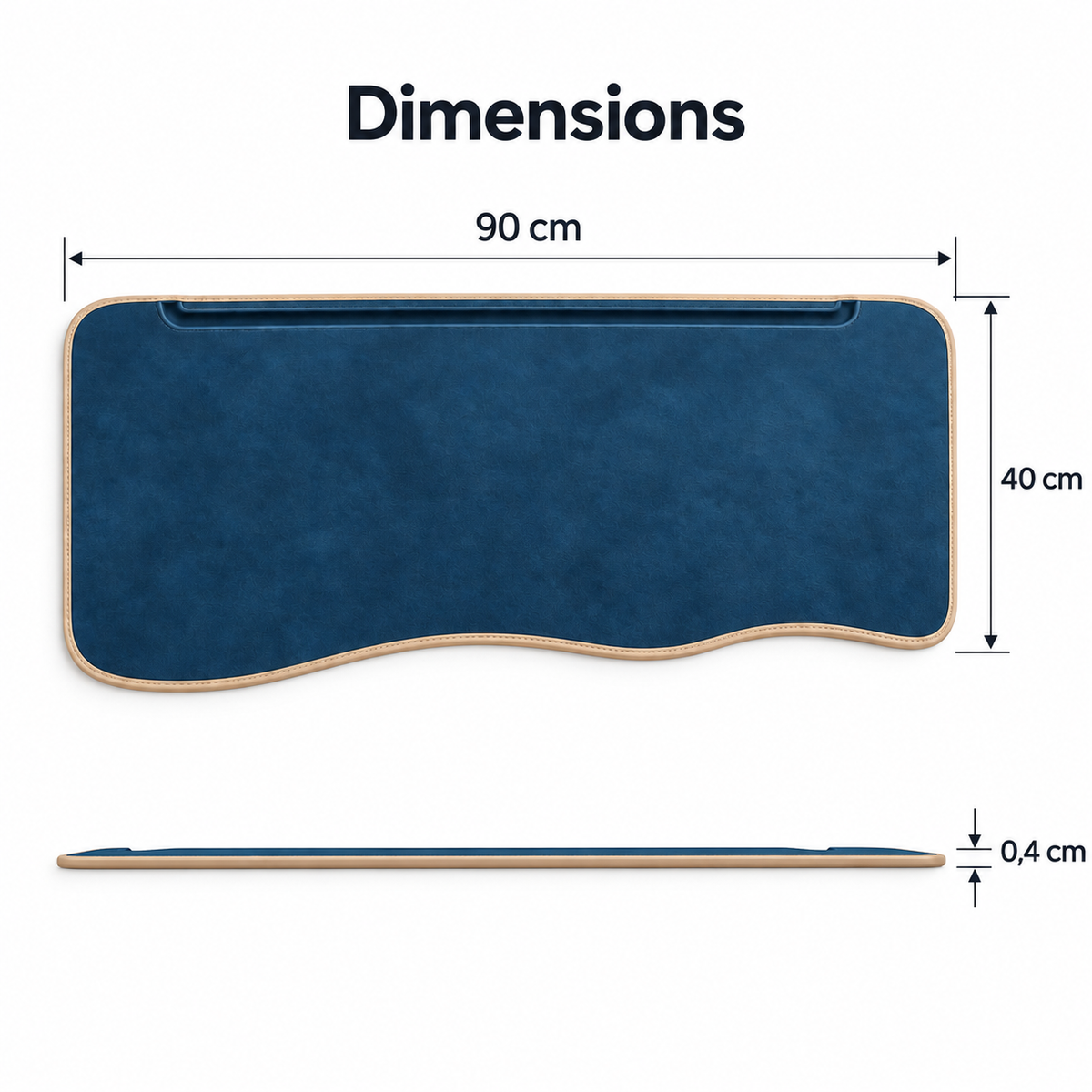 Tapis Horizon Desk – Grand tapis de bureau ondulé