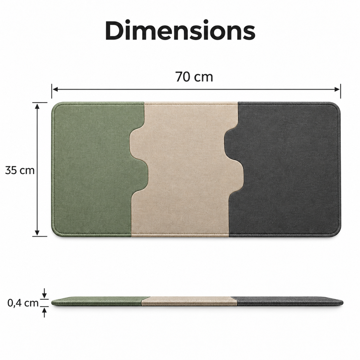 Tapis Atelier Modulaire – Tapis de bureau tricolore