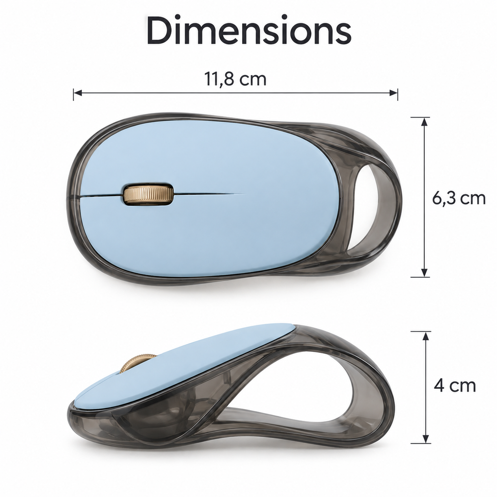 Souris Ruban Air – Souris sans fil à châssis ouvert
