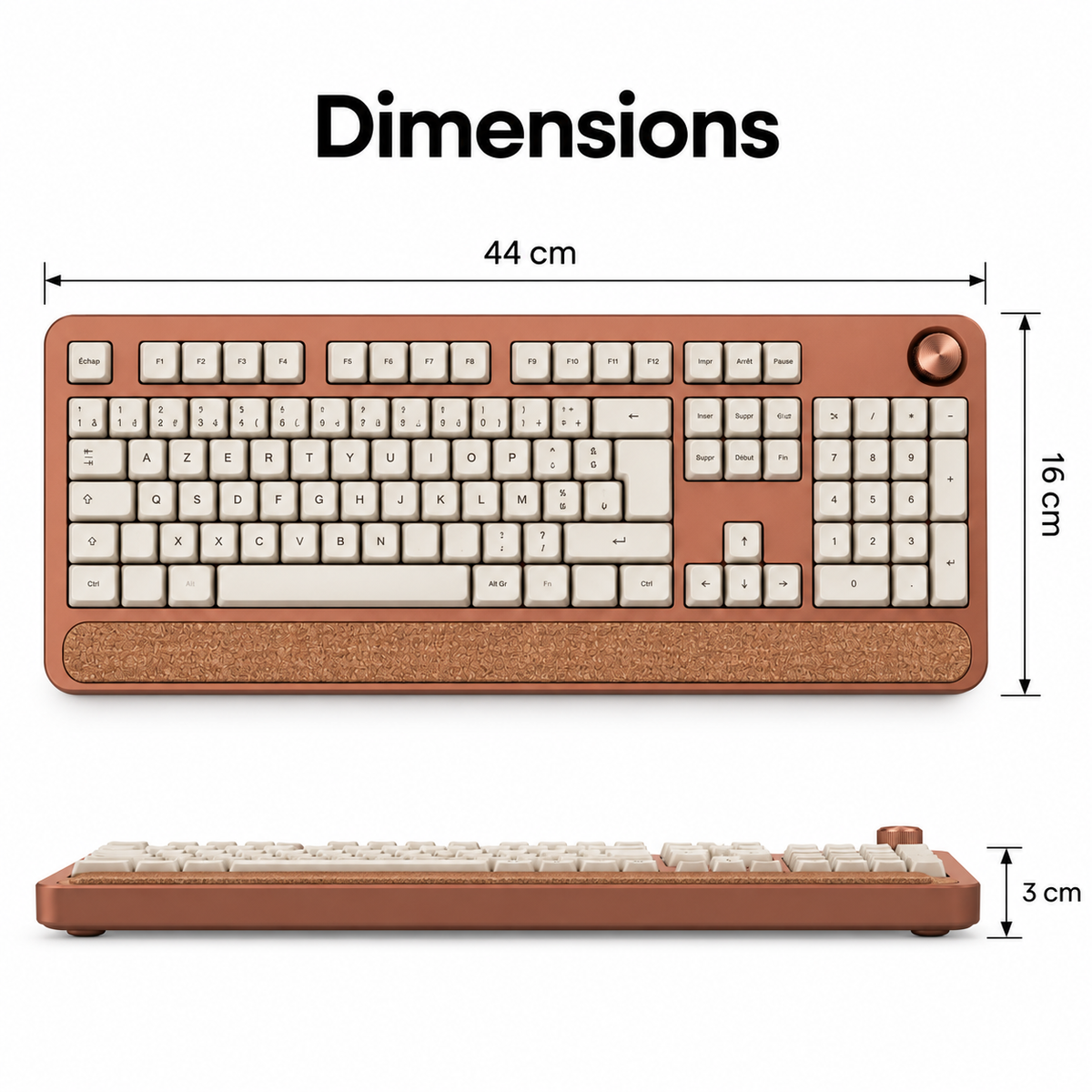 Clavier Atelier 96 – Clavier complet avec appui en liège