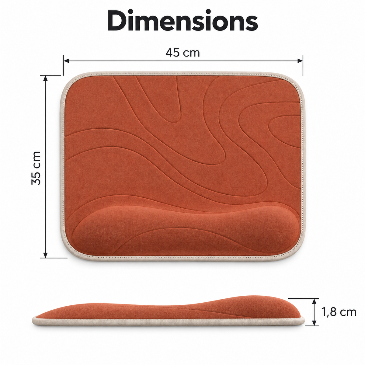 Tapis Sillon Ergo – Tapis de souris avec appui-poignet